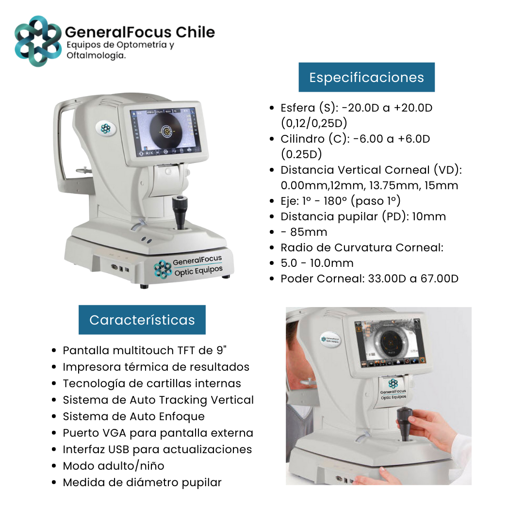 Auto-Refractómetro / Queratómetro GRK-8000